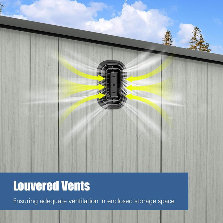 [06X08FT] Alora Outdoor Resin Storage Shed With Lockable Double Doors