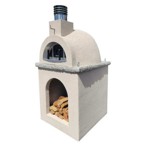Traditional Wood Fired Brick Pizza Oven - Sierra Dune with Matching Base