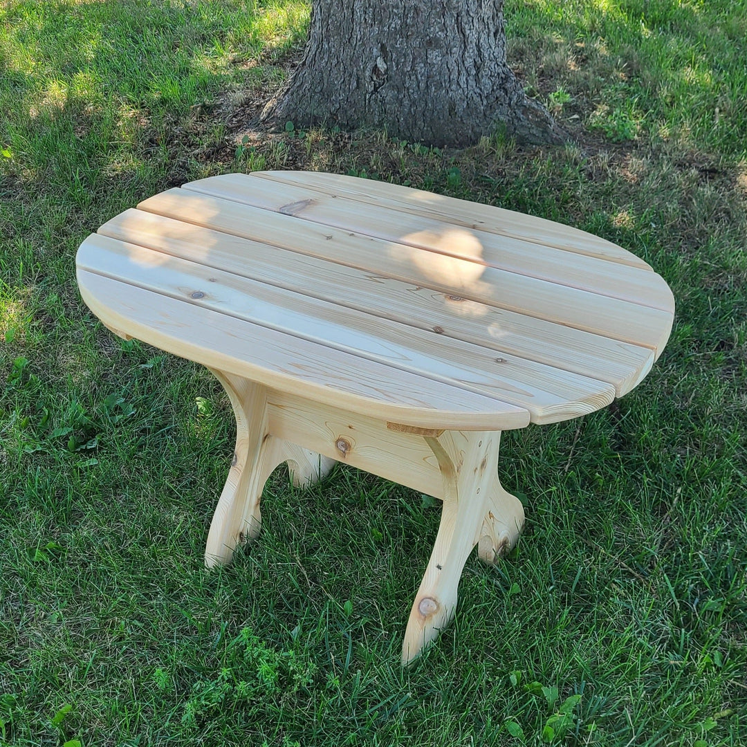 Wooden Oval Side Table