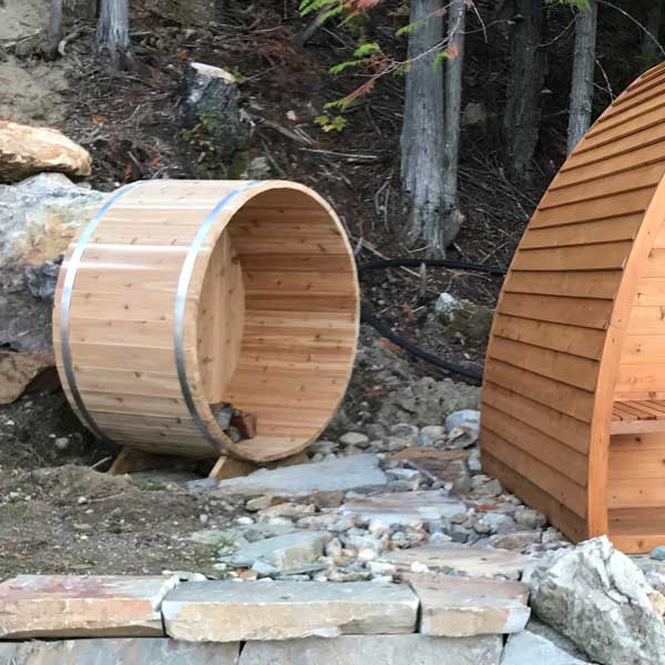 5 Foot Knotty Cedar Firewood Storage Barrel