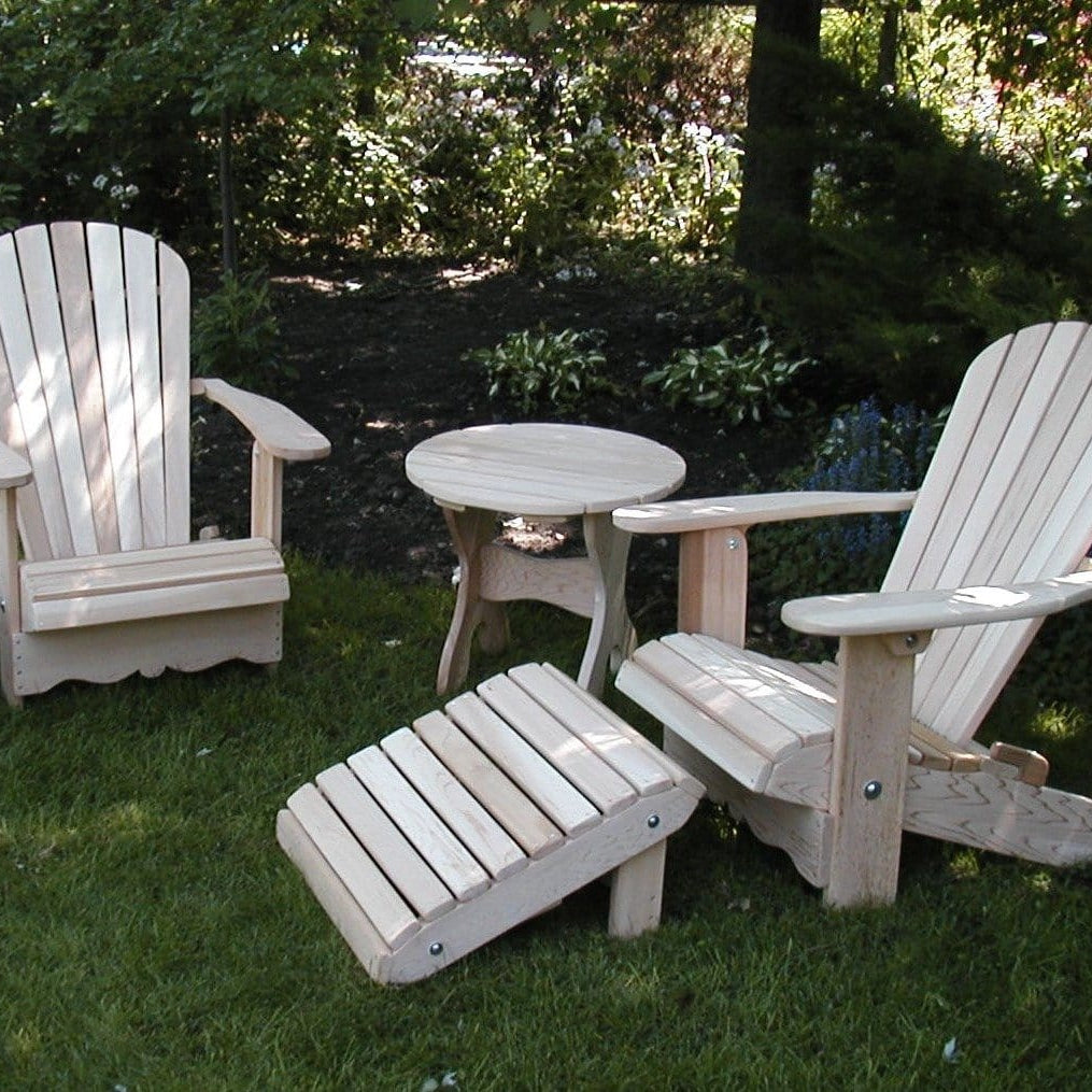 Unstained Clear Cedar 2 Position Royal Adirondack Footrest Ottoman