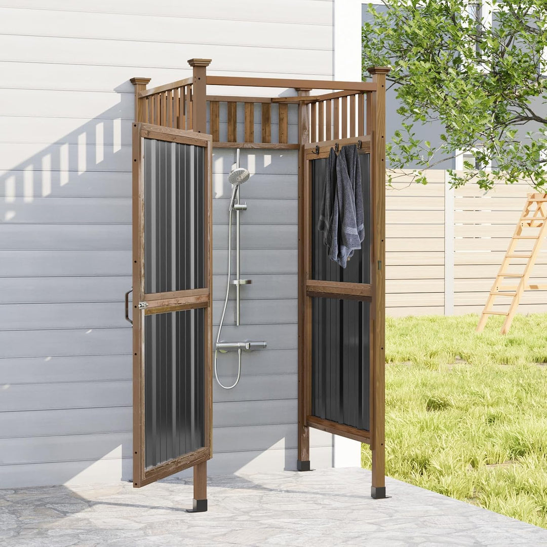 Outdoor Shower Enclosure, Outdoor Shower Stall and Changing Room