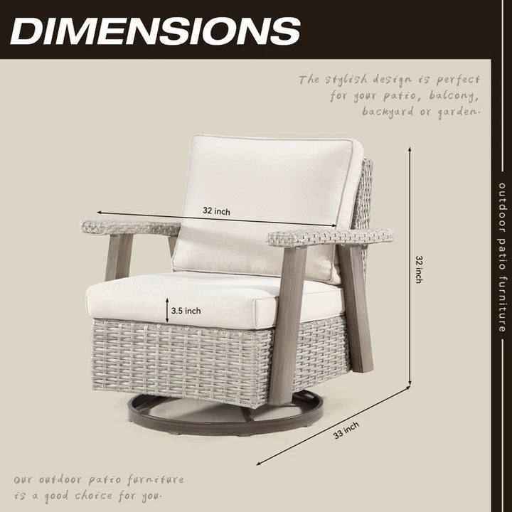 Mezie 2 - Person Patio Conversation Sets with Cushions