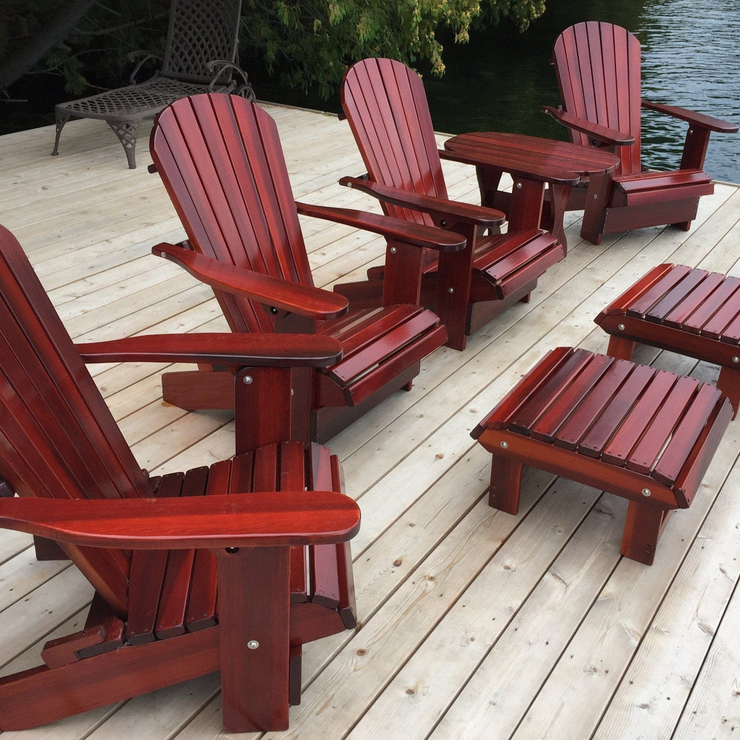 Treated Dark Clear Cedar 2 Position Royal Adirondack Footrest Ottoman