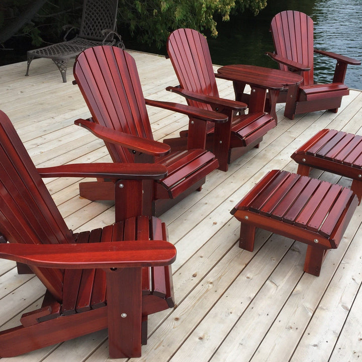 Treated Dark Clear Cedar 2 Position Royal Adirondack Footrest Ottoman