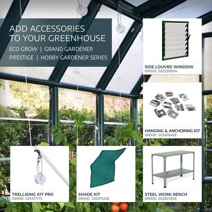 Eco-Grow 6 Ft. X 6 Ft. Green/Diffused DIY Greenhouse Kit