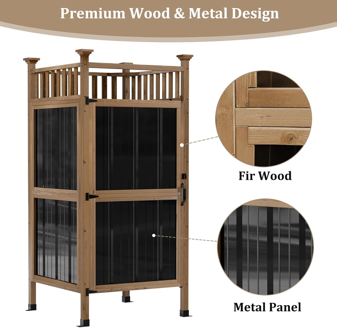 Outdoor Shower Enclosure, Outdoor Shower Stall and Changing Room