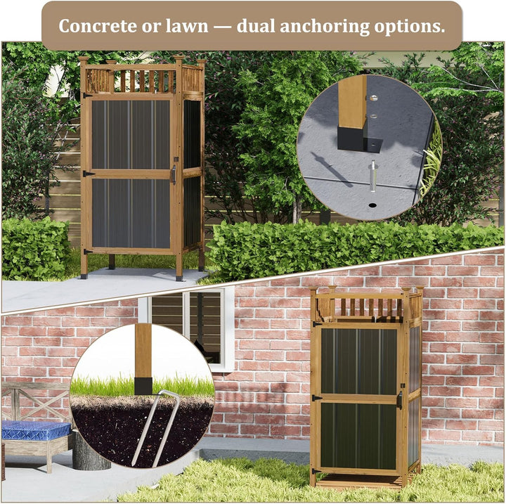Outdoor Shower Enclosure, Outdoor Shower Stall and Changing Room