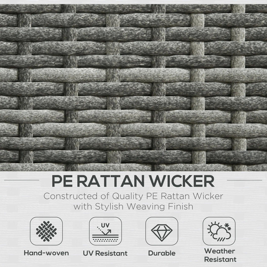 2 Piece Rattan Outdoor Patio Couch Set