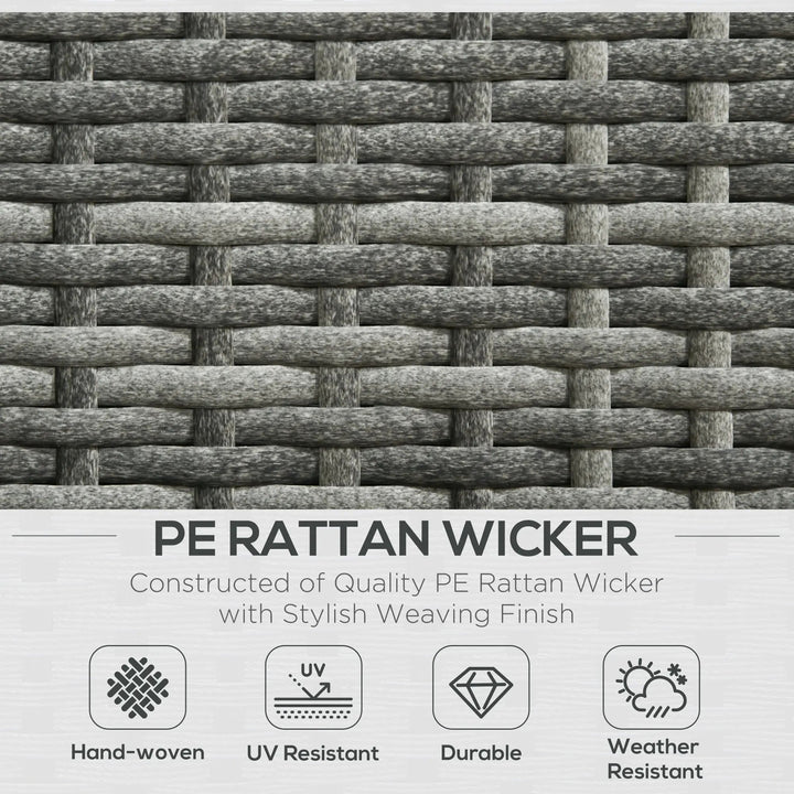 2 Piece Rattan Outdoor Patio Couch Set