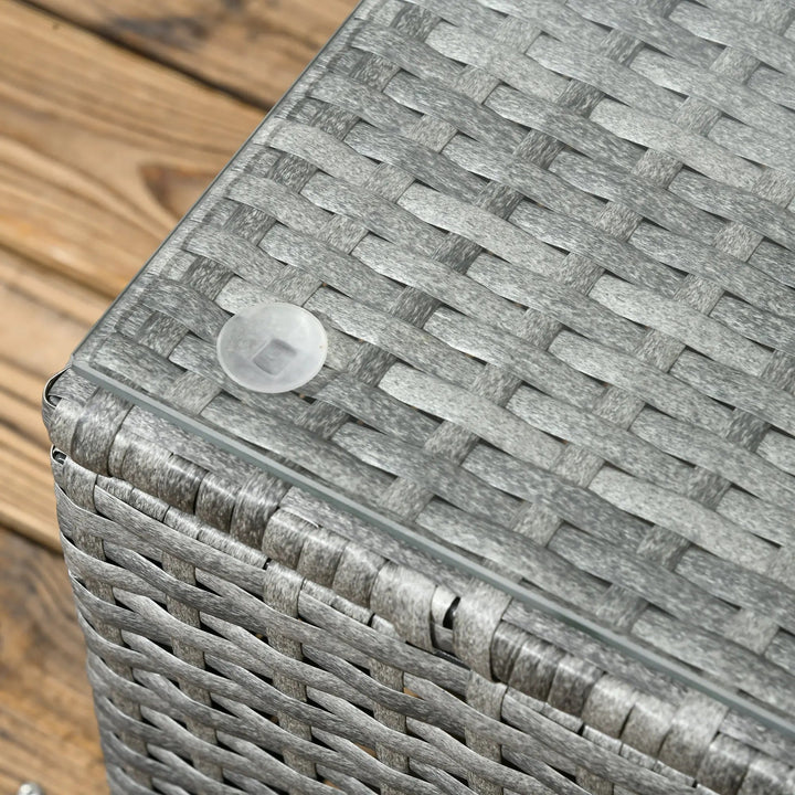 2 Piece Rattan Outdoor Patio Couch Set