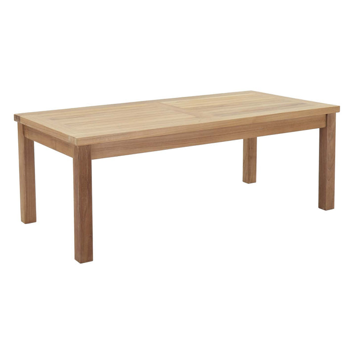 Patio Teak Set - Patio Elegance Marina 10-Piece Outdoor Set with Navy Cushions
