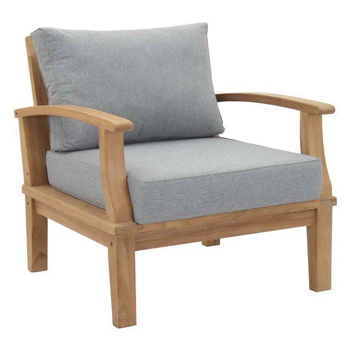 Modway 8-PIECE TEAK OUTDOOR SECTIONAL SET  Solid Teak Frame | Modular Configuration