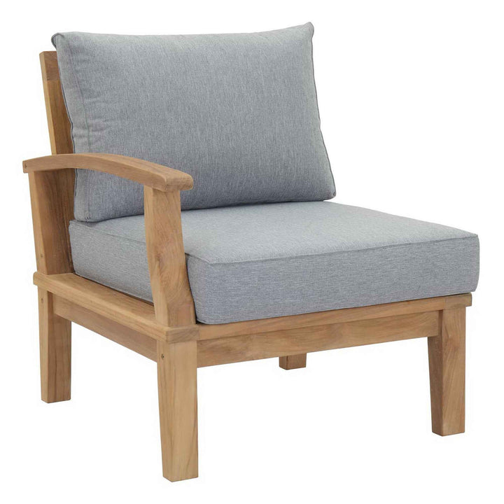 Modway 8-PIECE TEAK OUTDOOR SECTIONAL SET  Solid Teak Frame | Modular Configuration
