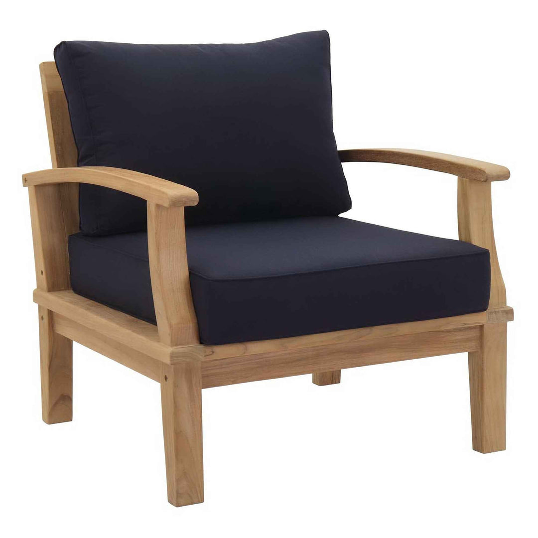 Modway 8-PIECE TEAK OUTDOOR SECTIONAL SET  Solid Teak Frame | Modular Configuration