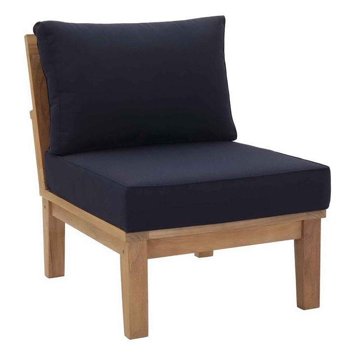 Modway 8-PIECE TEAK OUTDOOR SECTIONAL SET  Solid Teak Frame | Modular Configuration