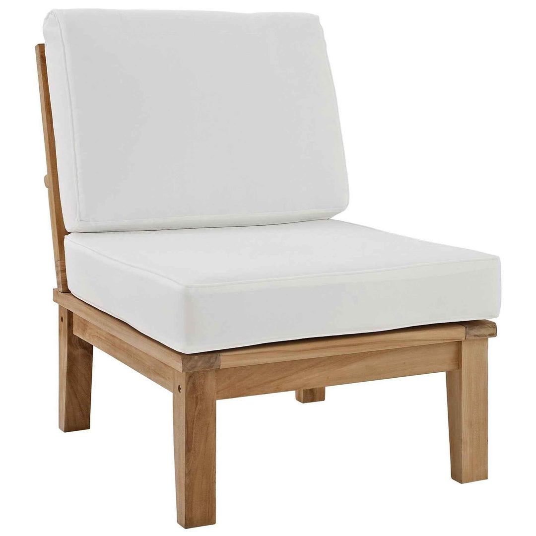 Modway 8-PIECE TEAK OUTDOOR SECTIONAL SET  Solid Teak Frame | Modular Configuration