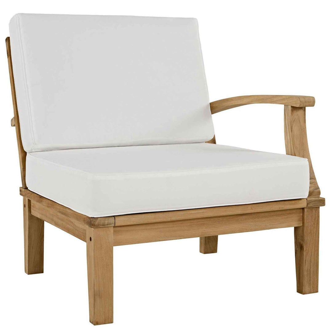 Modway 8-PIECE TEAK OUTDOOR SECTIONAL SET  Solid Teak Frame | Modular Configuration