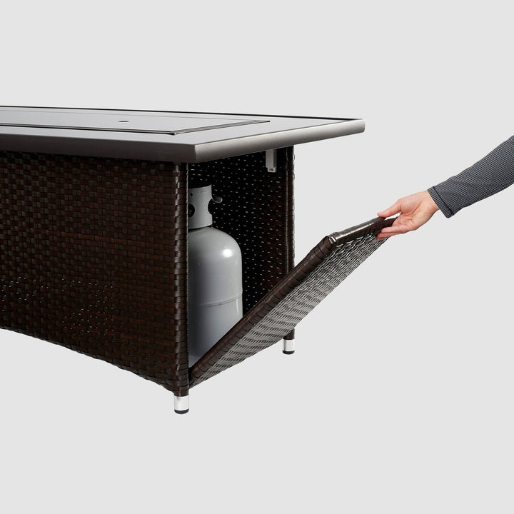 Montego Linear Gas Fire Pit Table