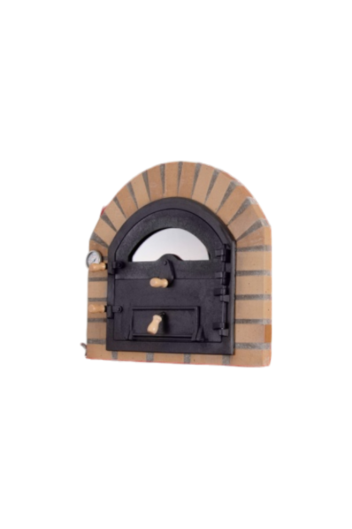 Traditional Wood Fired Brick Pizza Oven - Royal w/Portable Steel Base