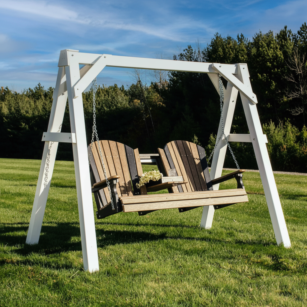 A-Frame Vinyl Swing Stand