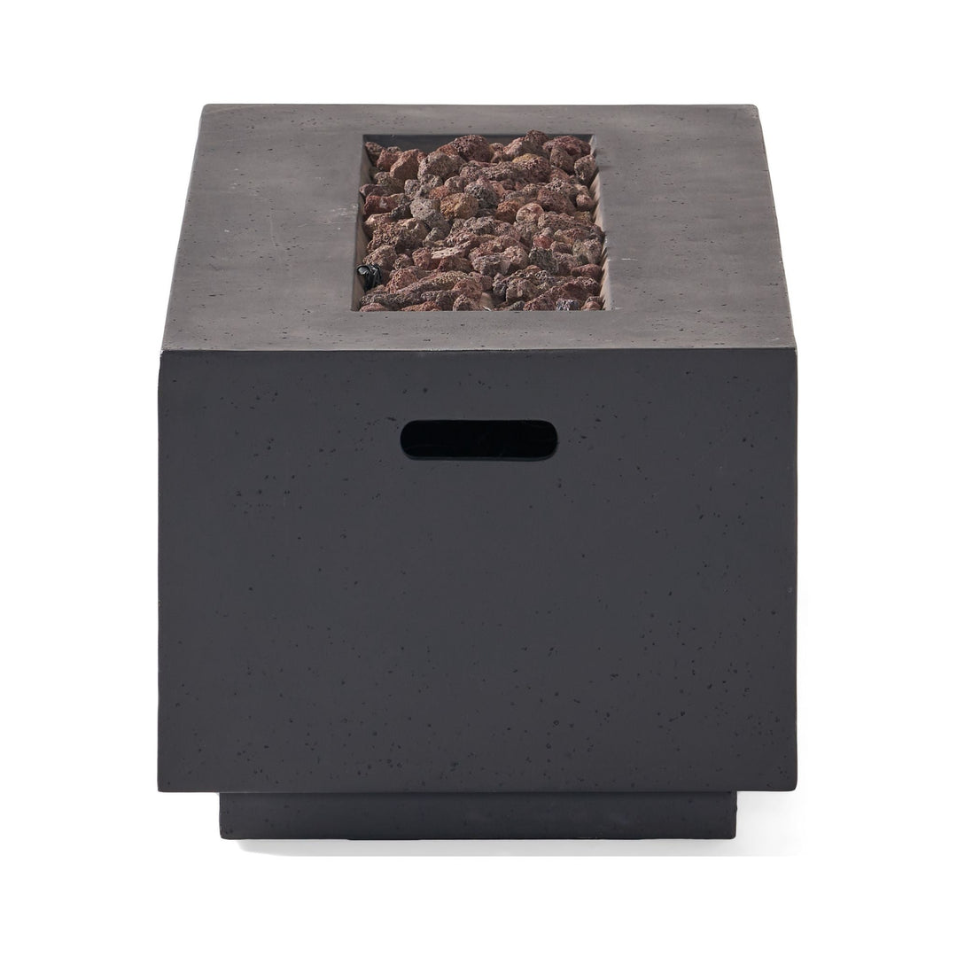Alora Premium Outdoor Contemporary 40K BTU Rectangular Propane Gas Fire Pit Table