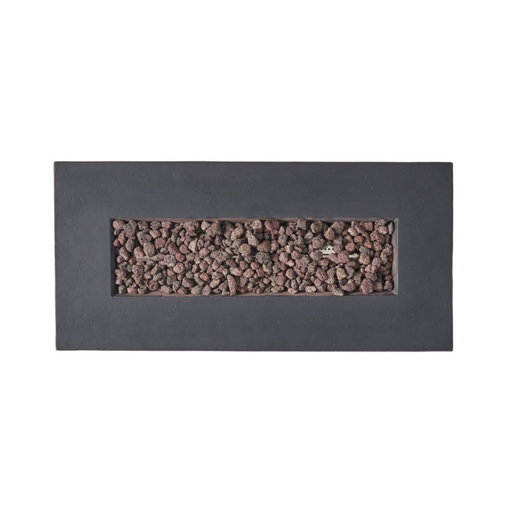 Alora Premium Outdoor Contemporary 40K BTU Rectangular Propane Gas Fire Pit Table