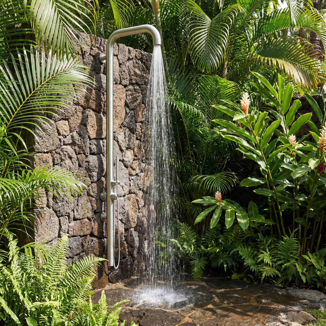 Altura Wall Mounted Outdoor Shower with Handheld