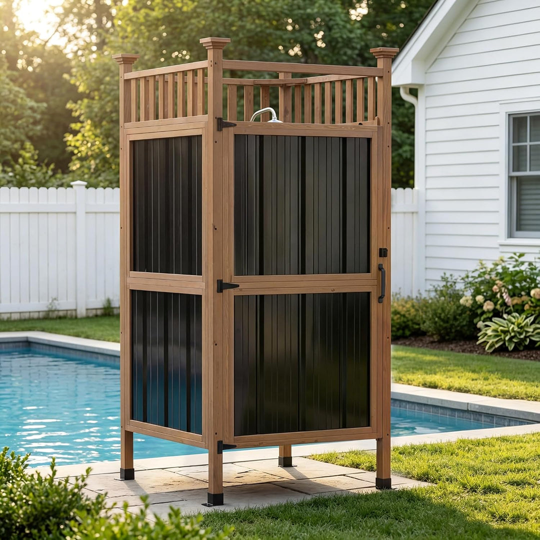 Outdoor Shower Enclosure, Outdoor Shower Stall and Changing Room
