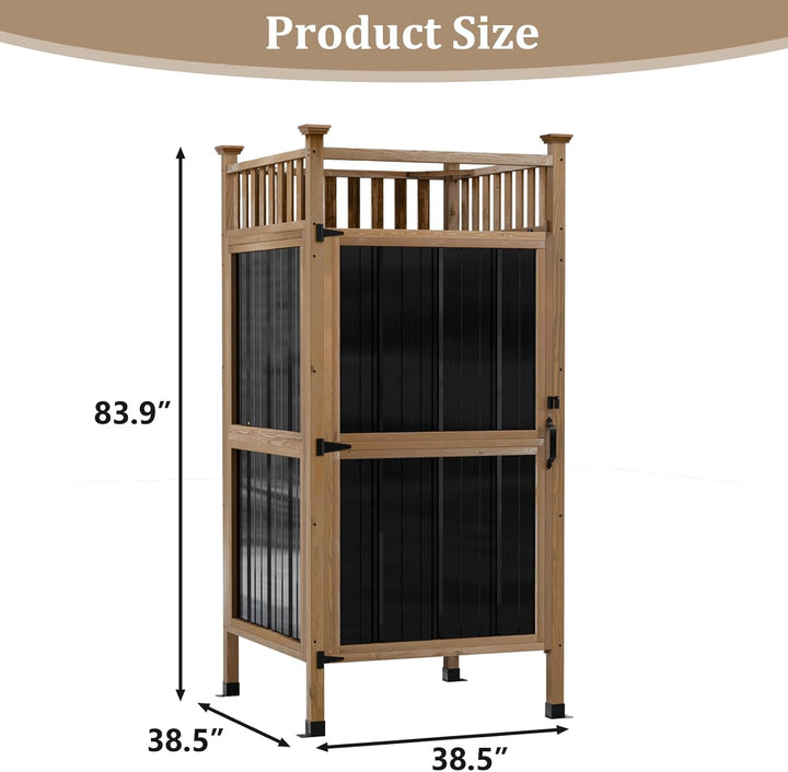 Outdoor Shower Enclosure, Outdoor Shower Stall and Changing Room
