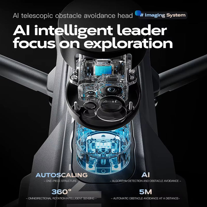 2025 New Wing 6 Drone Professional Aerial Photography HD 8K with Screen Remote Control Aircraft 20 Kilometer Obstacle Avoidance