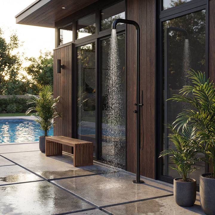 Cascade Freestanding Outdoor Shower with Handheld