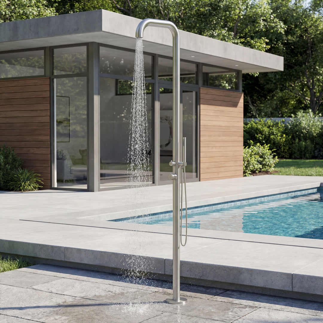 Cascade Freestanding Outdoor Shower with Handheld