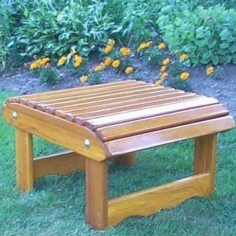 Treated Light Clear Cedar 2 position Classic Adirondack Footrest Ottoman