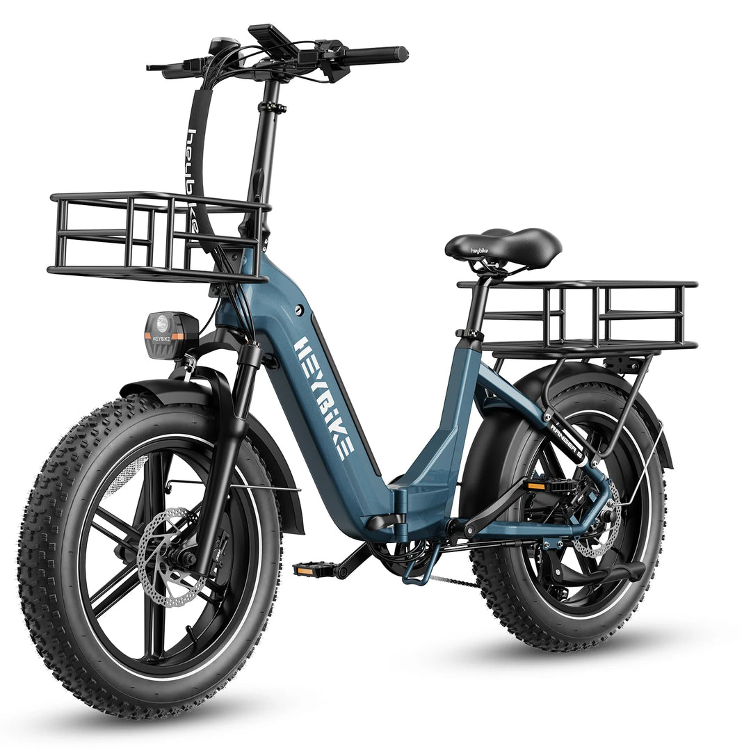 Ranger S Electric Bike for Adults, 1400W Peak Motor Foldable Ebike, 48V 14.4AH Removable Battery Commuter E-Bike with Hydraulic Brakes, 20" Fat Tire Step-Thru Electric Bicycle, UL2849