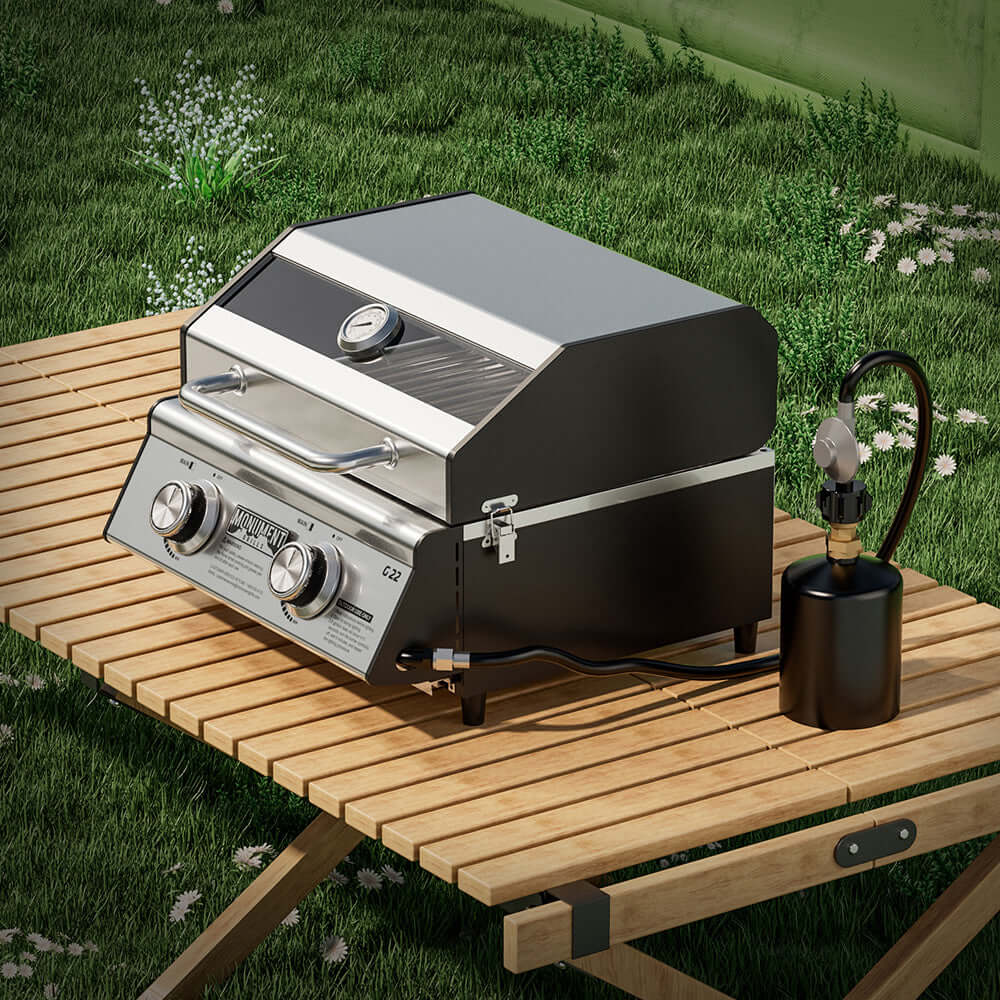 Monument Grills G22 Stainless Steel tabletop Propane Gas Grill
