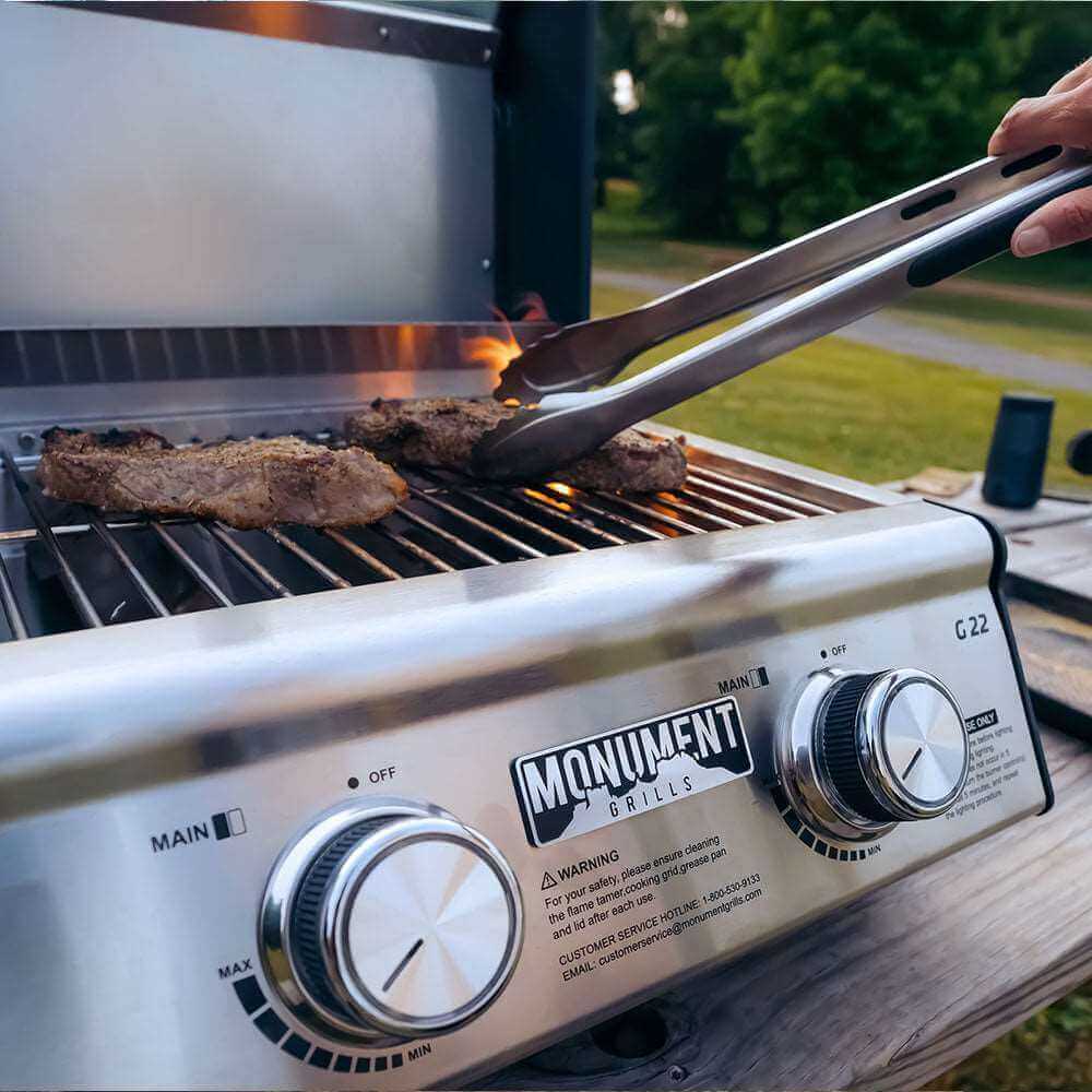 Monument Grills G22 Stainless Steel tabletop Propane Gas Grill