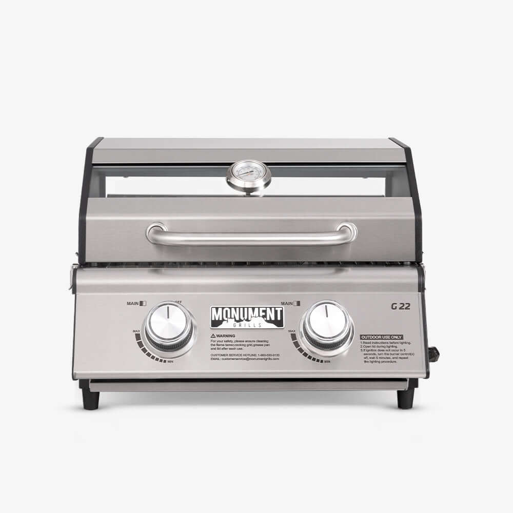 Monument Grills G22 Stainless Steel tabletop Propane Gas Grill