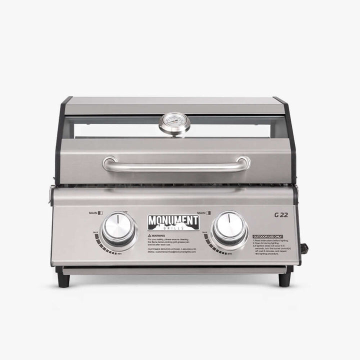 Monument Grills G22 Stainless Steel tabletop Propane Gas Grill