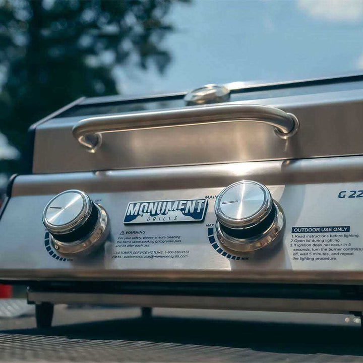 Monument Grills G22 Stainless Steel tabletop Propane Gas Grill