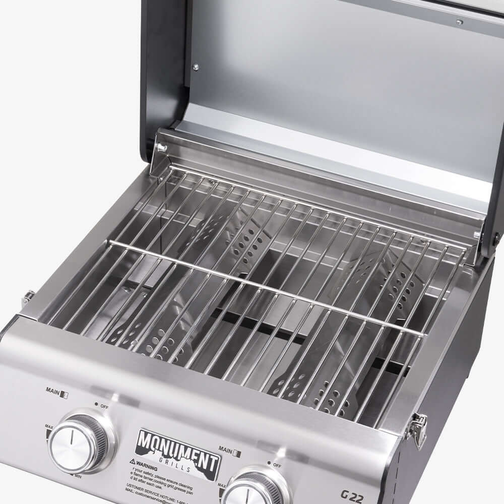 Monument Grills G22 Stainless Steel tabletop Propane Gas Grill