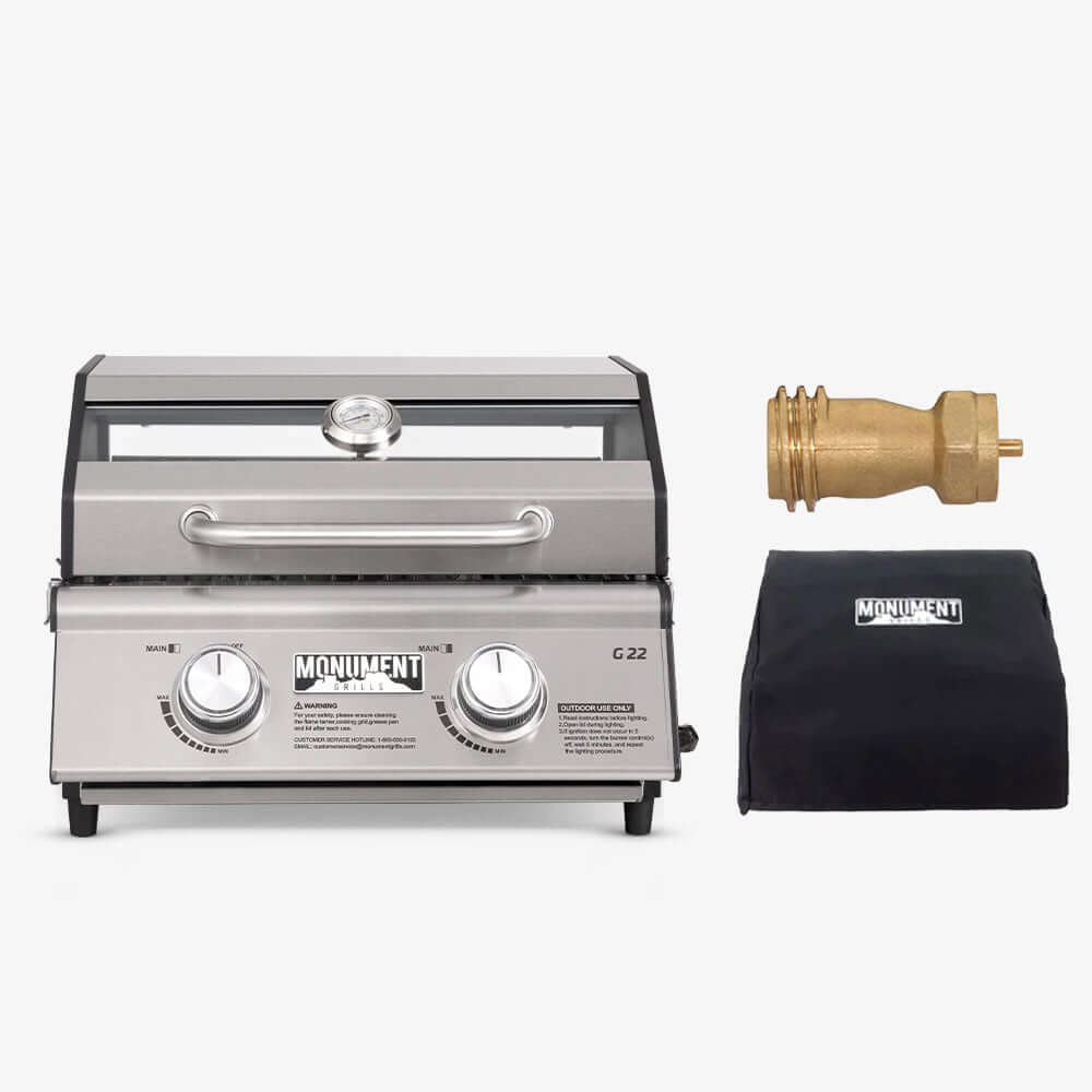 Monument Grills G22 Stainless Steel tabletop Propane Gas Grill