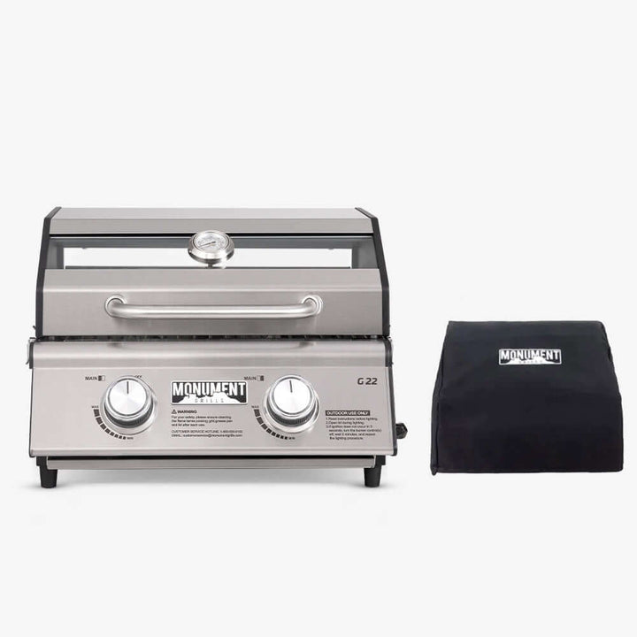 Monument Grills G22 Stainless Steel tabletop Propane Gas Grill