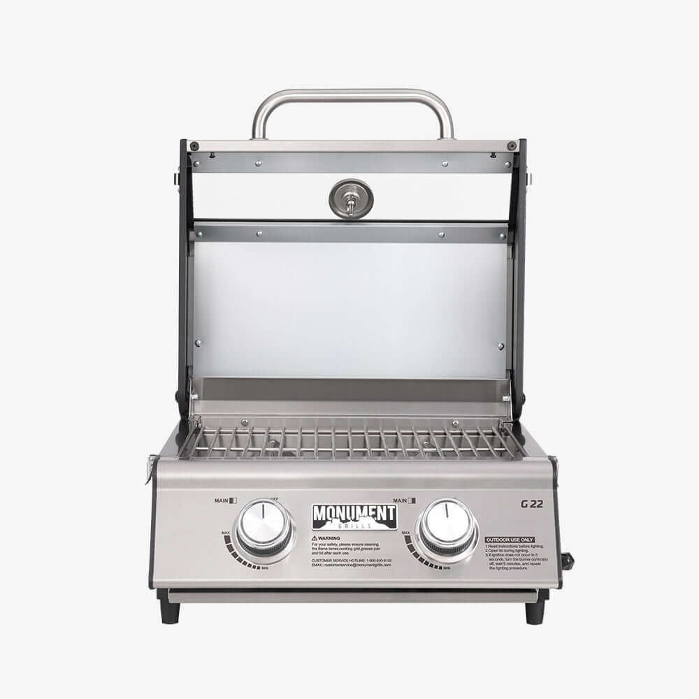 Monument Grills G22 Stainless Steel tabletop Propane Gas Grill