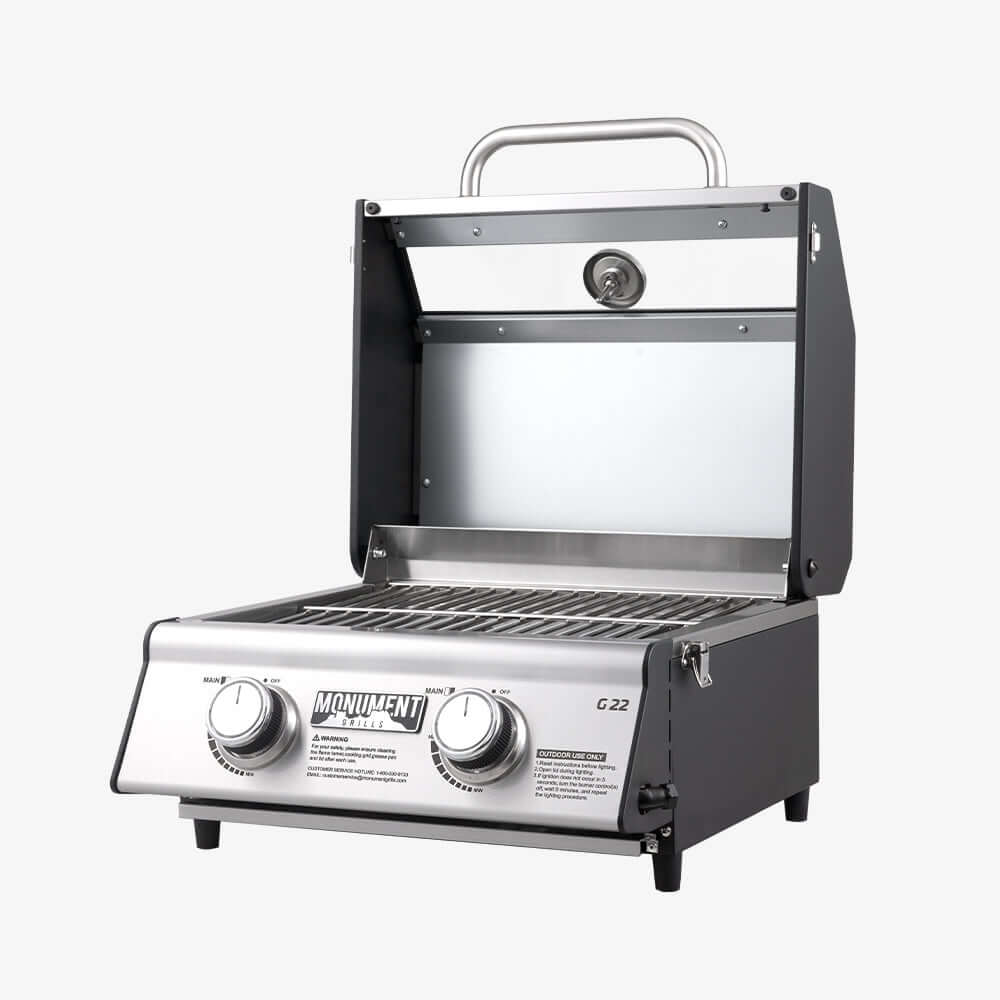 Monument Grills G22 Stainless Steel tabletop Propane Gas Grill
