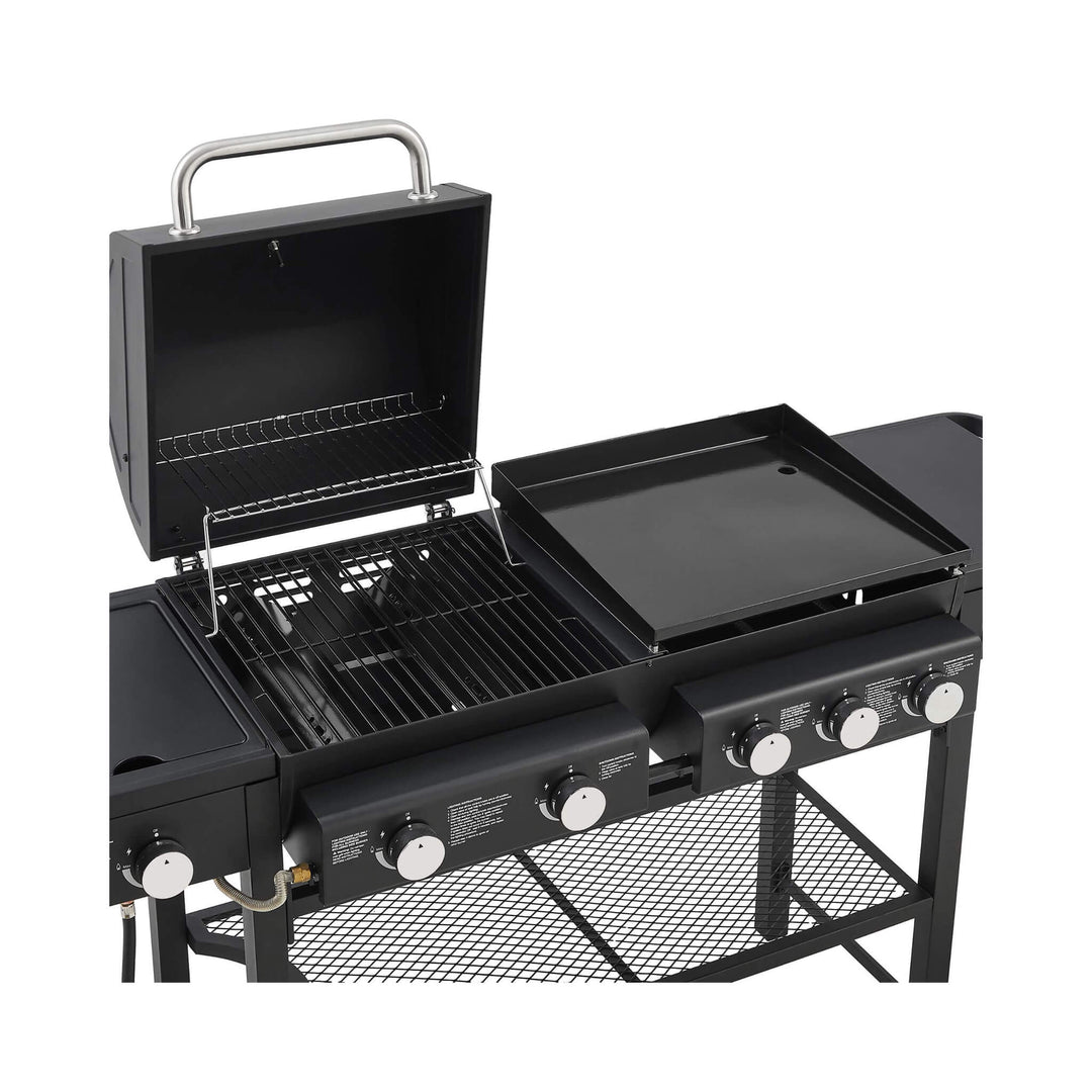 Castelle Flame Heavy-Duty All-In-One Outdoor 5-Burner 56K BTU Liquid Propane Grill (SAK57124)
