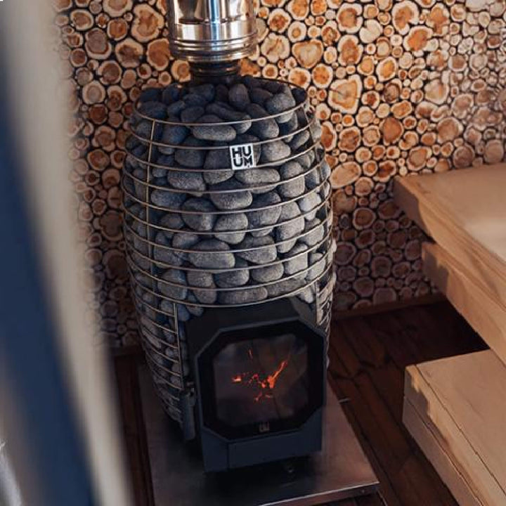Huum Hive Flow Mini 8.5KW Wood-Burning Sauna Stove With Ash Drawer &amp; Sauna Stones [H1017012] (SAK17895)