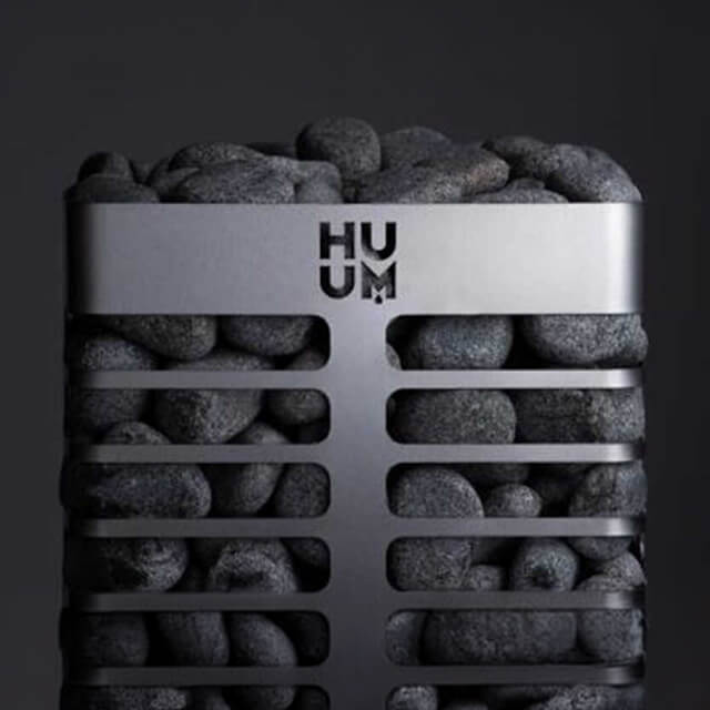 Huum Steel Mini Series 4 Stainless Steel Wall Mount 3.5KW Sauna Heater With Digital Controller &amp; Sauna Stones (SAK91573)