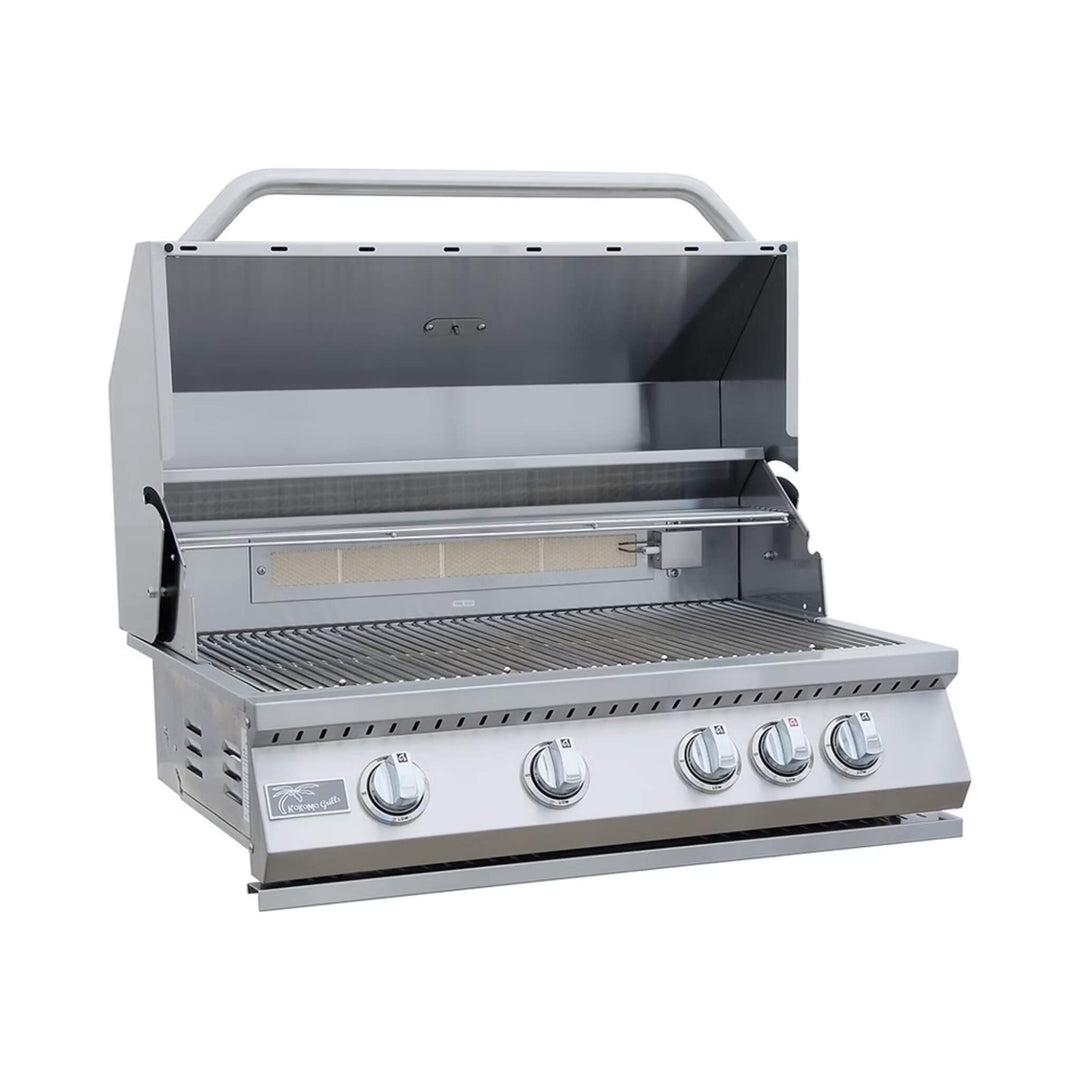 KoKoMo Grills 7FT Straight BBQ Island With Built-In BBQ And Refrigerator (SAK46187)