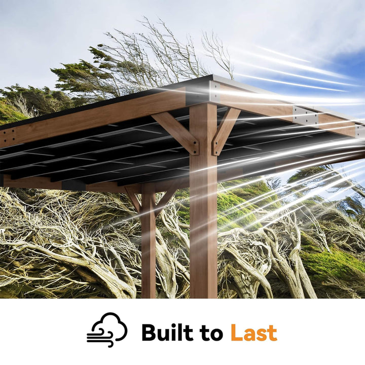 Luxury Modern Cedar Gazebo With Sloped Hardtop Roof